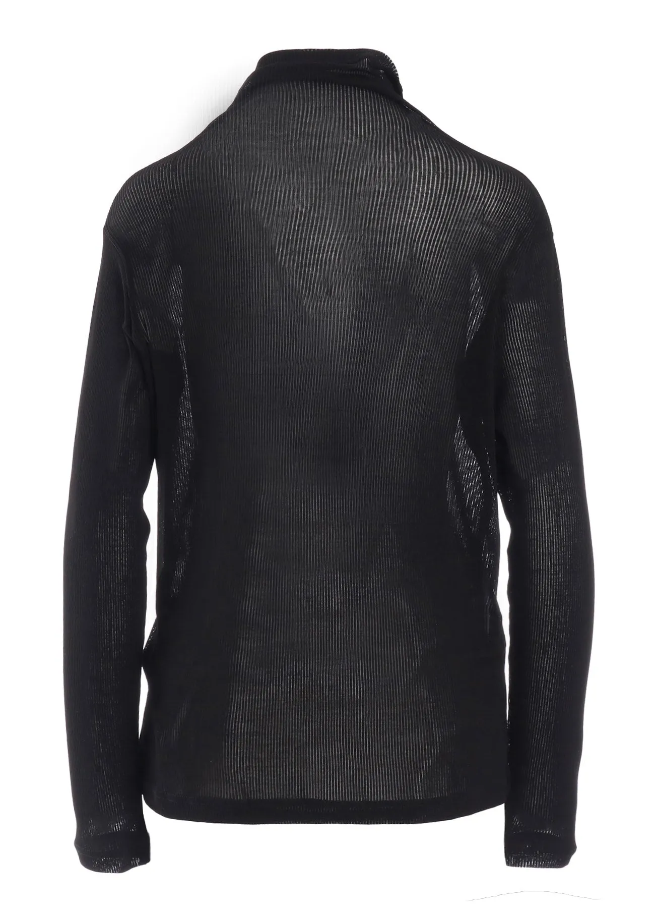 MERCERIZED RIB HIGH NECK LONG SLEEVE TEE sold by Yohji Yamamoto product image thumbnail 4
