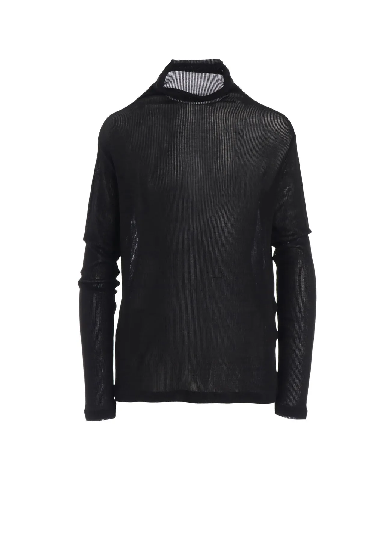 MERCERIZED RIB HIGH NECK LONG SLEEVE TEE sold by Yohji Yamamoto