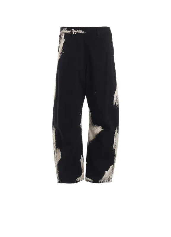 8OZ DENIM BRUSH BLEACH WIDE PANTS made by Yohji Yamamoto