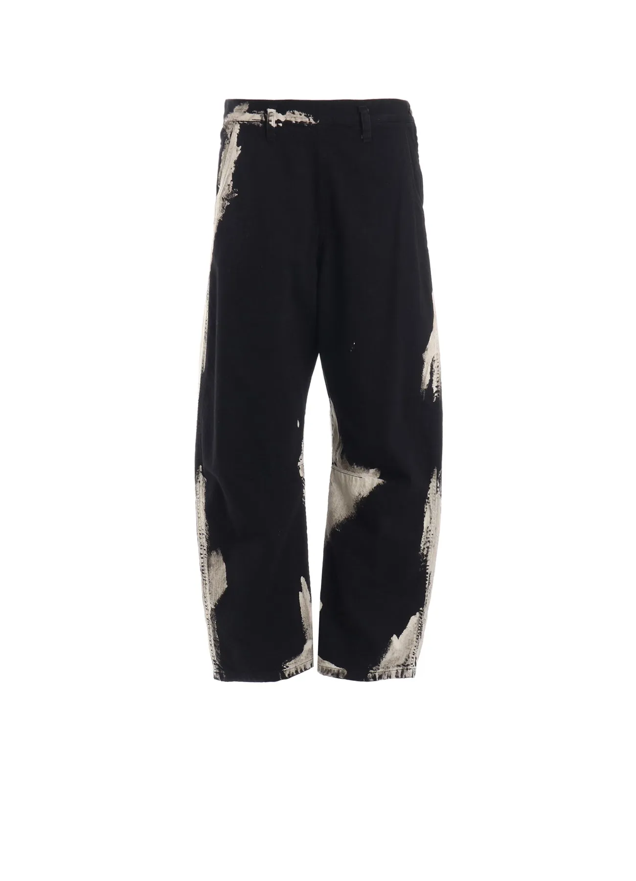 8OZ DENIM BRUSH BLEACH WIDE PANTS sold by Yohji Yamamoto