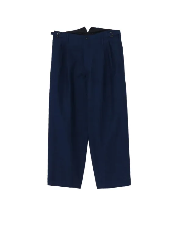 COTTON INDIGO TWILL 2-TUCK PANTS made by Yohji Yamamoto