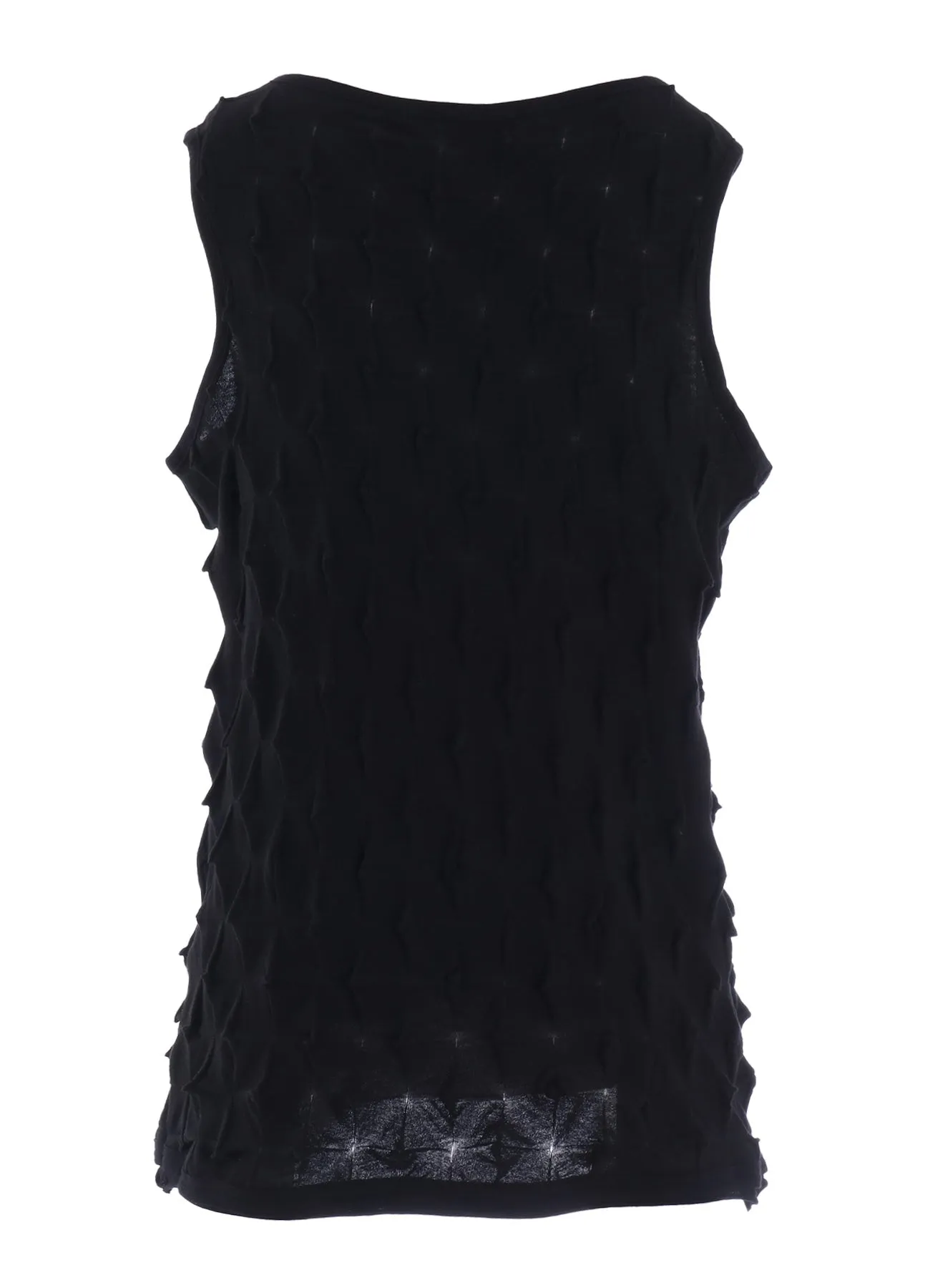 3D LINK STITCH ROUND HEM SLEEVELESS TEE sold by Yohji Yamamoto product image thumbnail 3