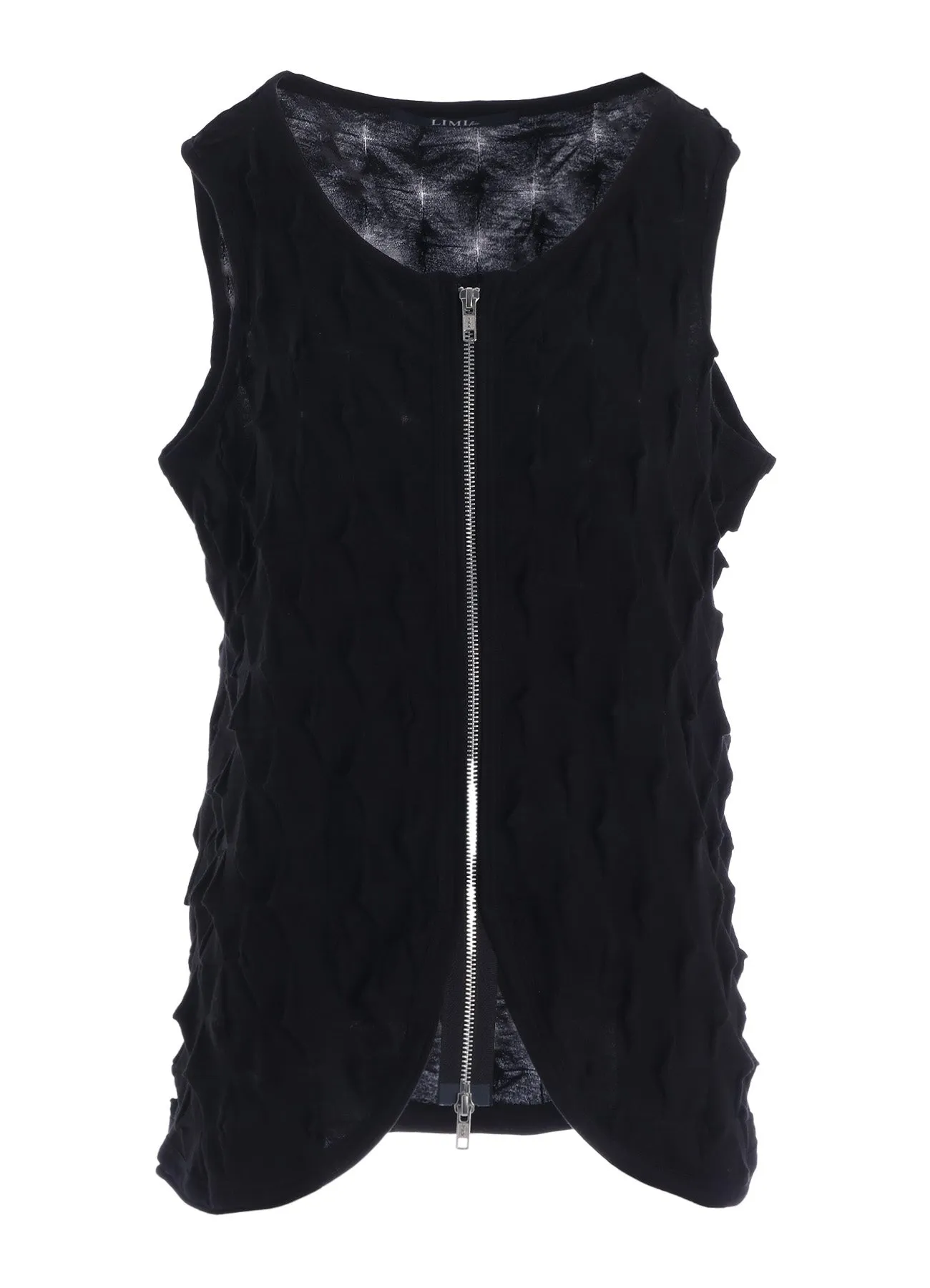 3D LINK STITCH ROUND HEM SLEEVELESS TEE sold by Yohji Yamamoto product image thumbnail 2