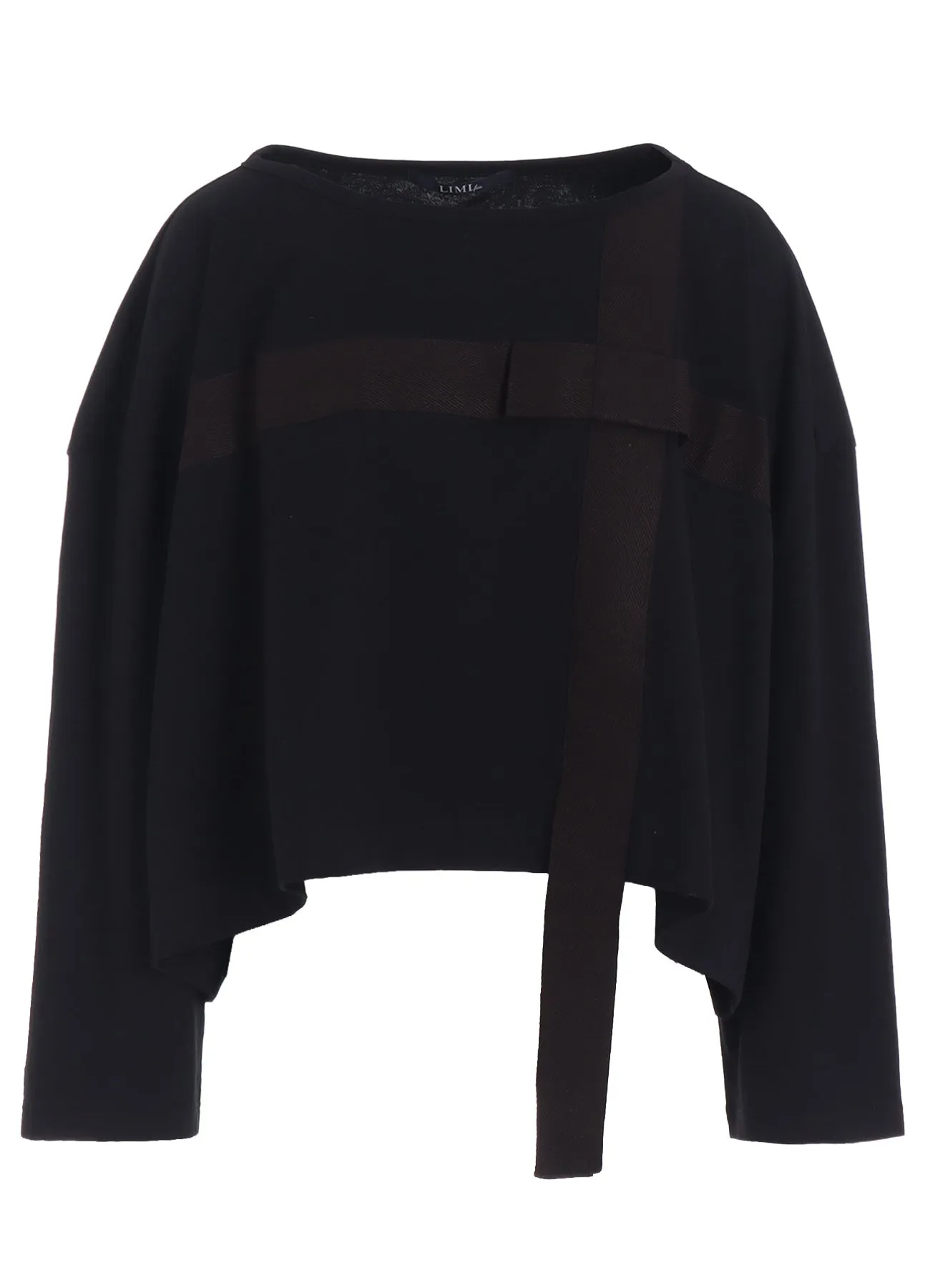 RIBBON TAPE DETAIL LONG-SLEEVE LONG T-SHIRT sold by Yohji Yamamoto product image thumbnail 2