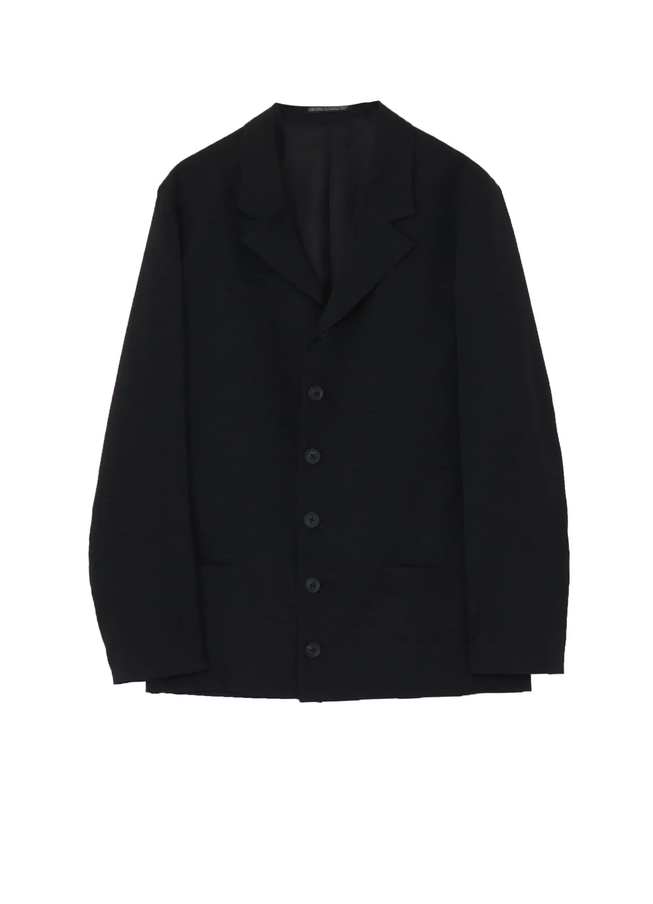 WOOL GABARDINE 6BUTTONS SINGLE JACKET sold by Yohji Yamamoto
