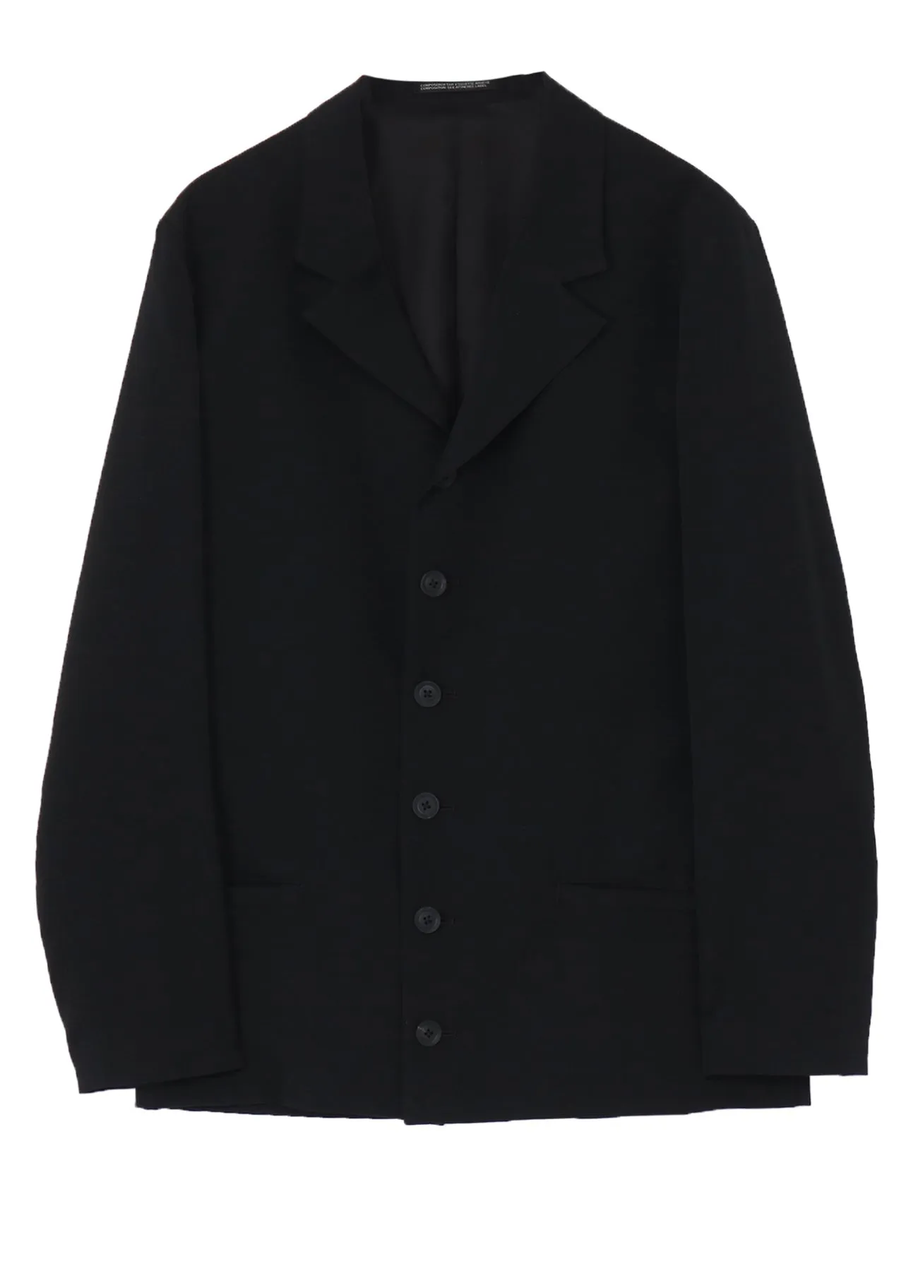 WOOL GABARDINE 6BUTTONS SINGLE JACKET sold by Yohji Yamamoto product image thumbnail 2
