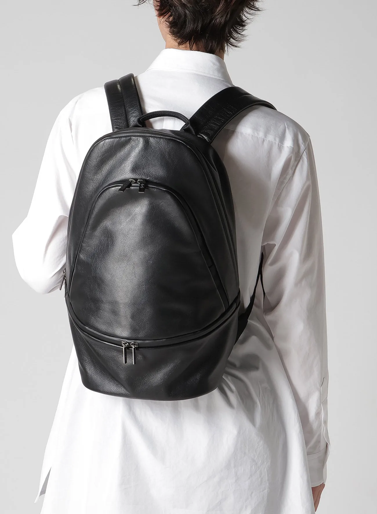 SMOOTH COW LEATHER/NY0 SYSTEM BACKPACK sold by Yohji Yamamoto product image thumbnail 3