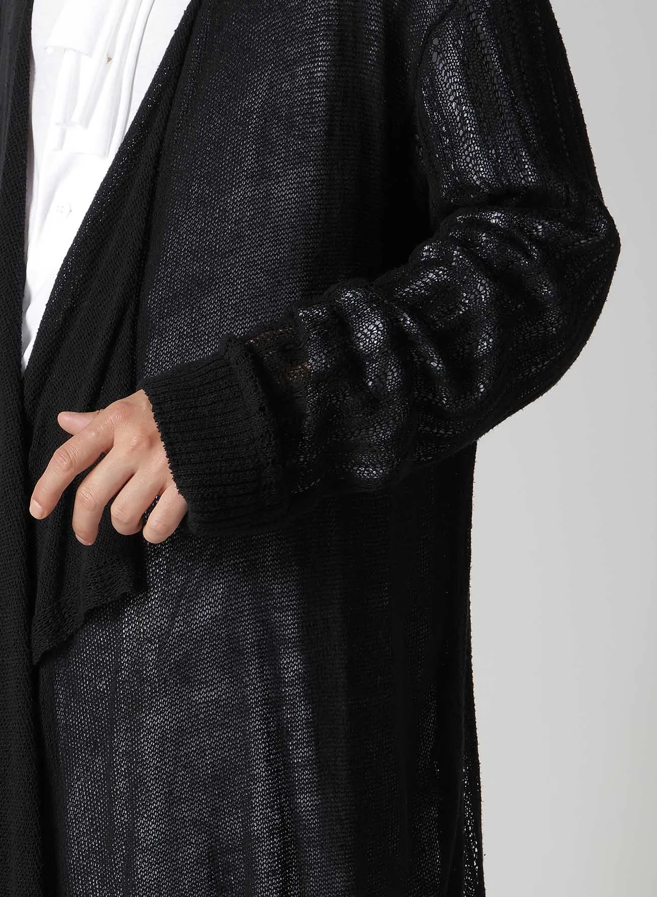 PS+POST STITCH DRAPE DETAIL CARDIGAN sold by Yohji Yamamoto product image thumbnail 5