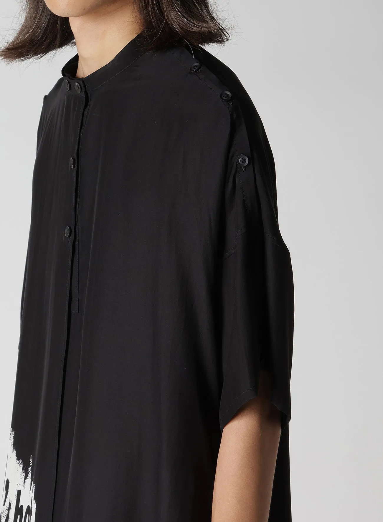 LONG HOT SUMMER DOUBLE COVERED SHORT SLEEVE BLOUSE sold by Yohji Yamamoto product image thumbnail 5