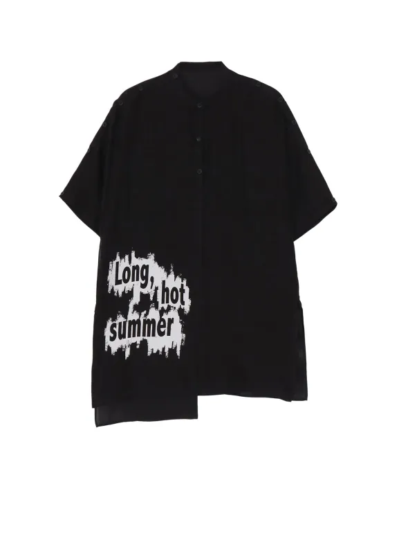 LONG HOT SUMMER DOUBLE COVERED SHORT SLEEVE BLOUSE made by Yohji Yamamoto