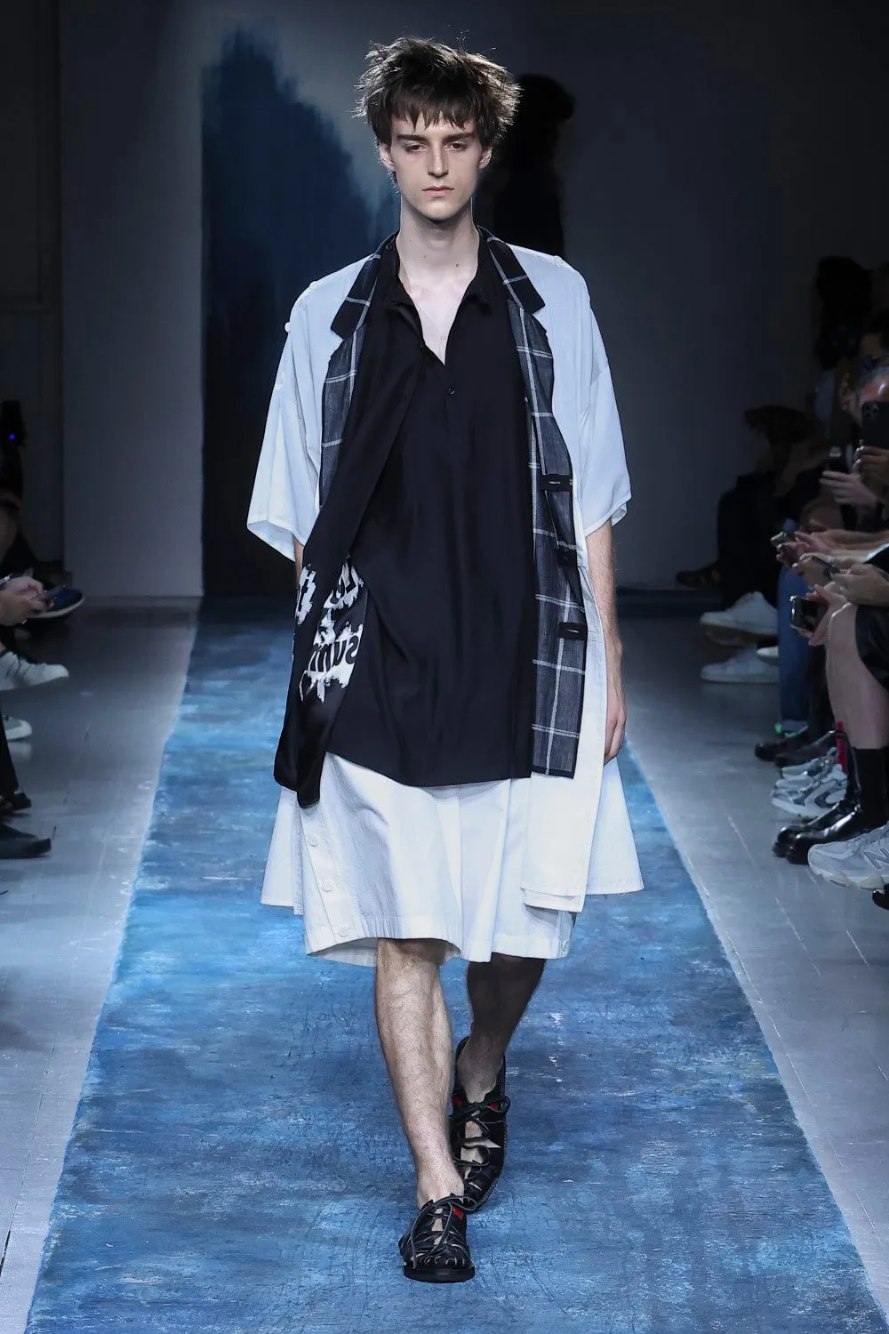 LONG HOT SUMMER DOUBLE COVERED SHORT SLEEVE BLOUSE sold by Yohji Yamamoto product image thumbnail 2