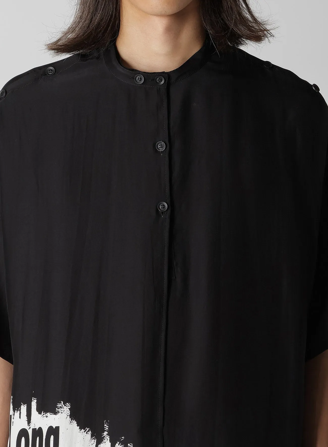 LONG HOT SUMMER DOUBLE COVERED SHORT SLEEVE BLOUSE sold by Yohji Yamamoto product image thumbnail 4