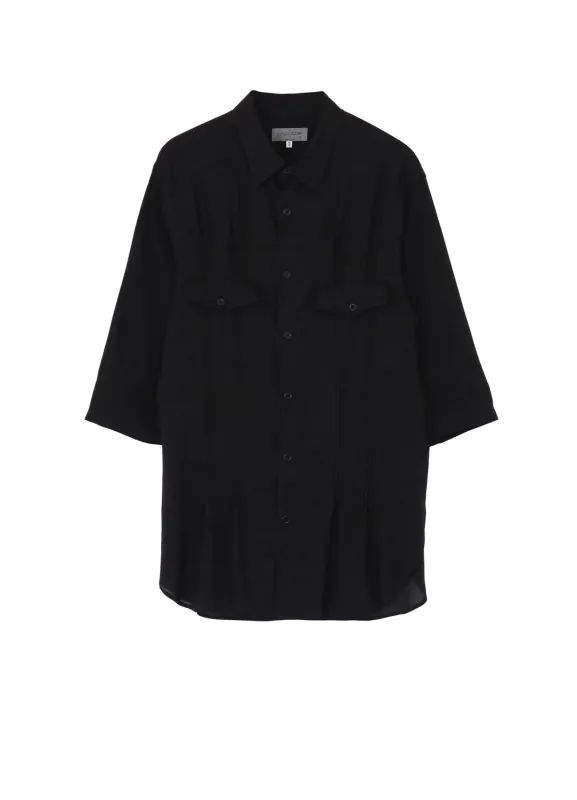 CELLULOSE LAWN PIN TUCK SHORT SLEEVE BLOUSE sold by Yohji Yamamoto