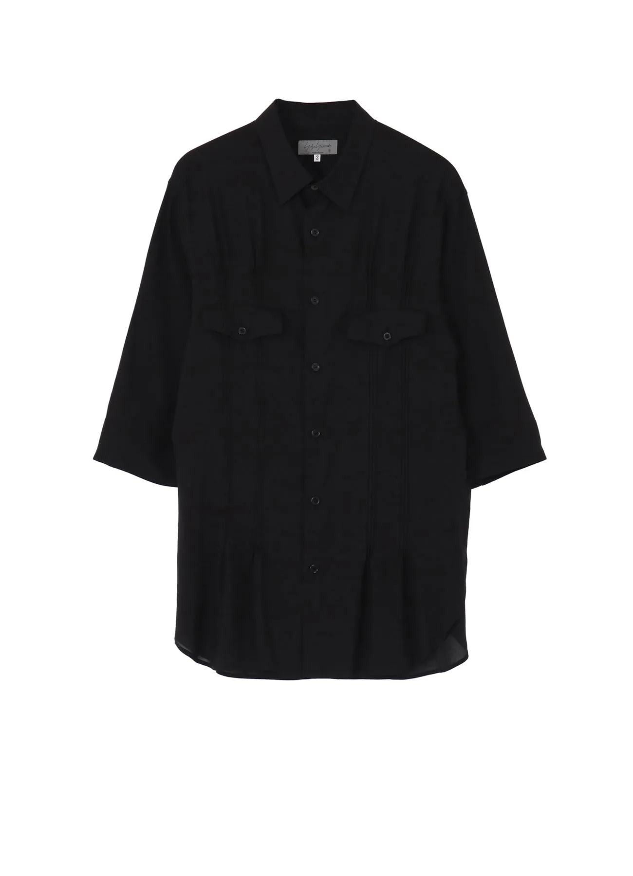 CELLULOSE LAWN PIN TUCK SHORT SLEEVE BLOUSE sold by Yohji Yamamoto
