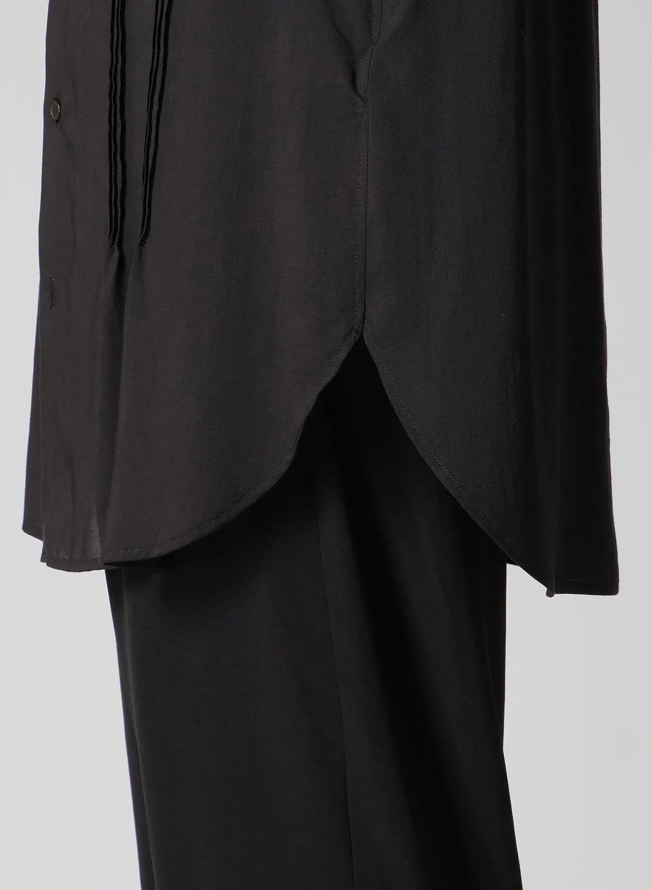 CELLULOSE LAWN PIN TUCK SHORT SLEEVE BLOUSE sold by Yohji Yamamoto product image thumbnail 5