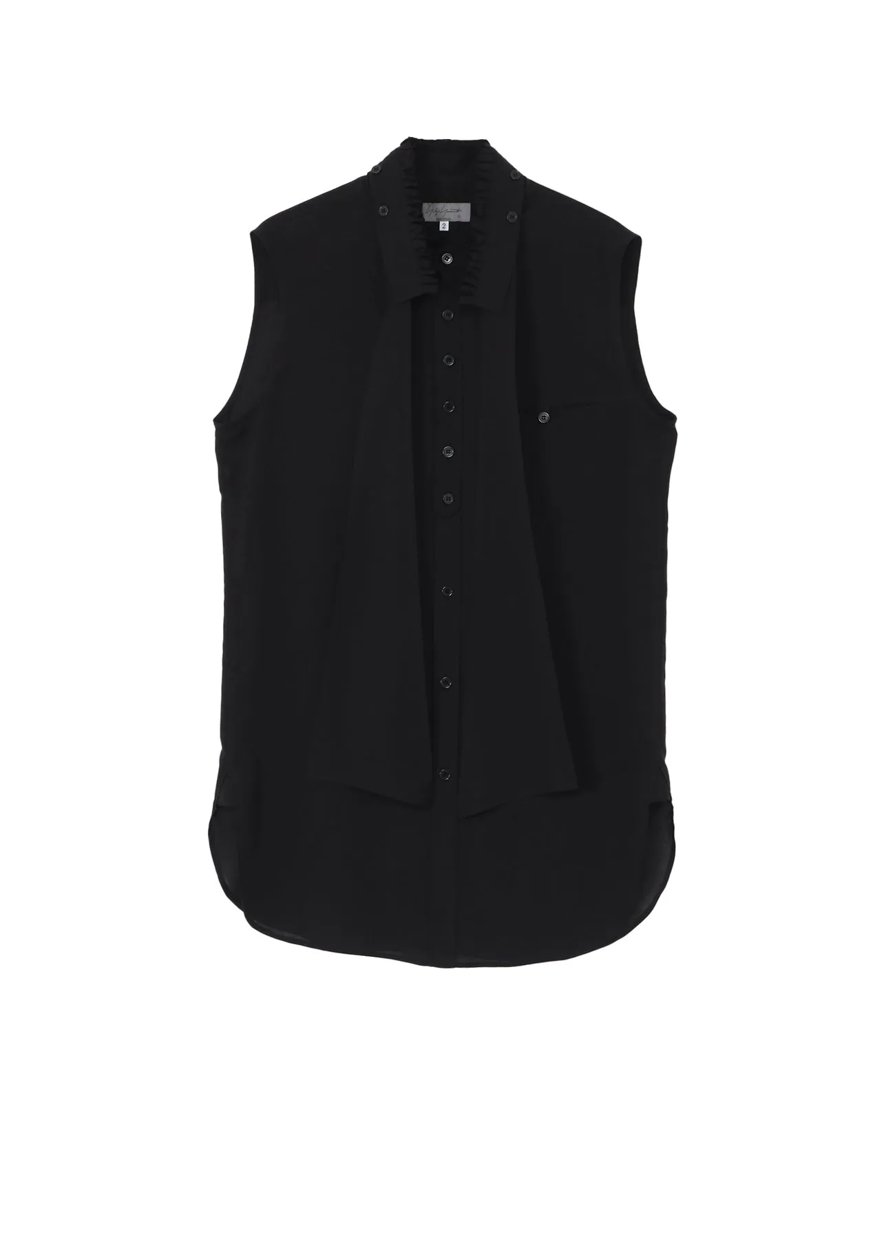 CELLULOSE LAWN RUFFED SPARE COLLAR BLOUSE sold by Yohji Yamamoto