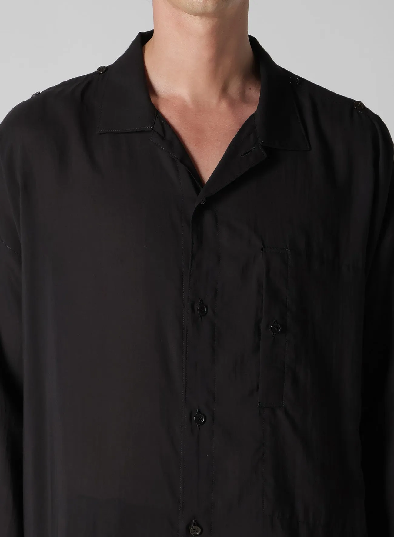 CELLULOSE LAWN SHOULDER OPNED BLOUSE sold by Yohji Yamamoto product image thumbnail 3
