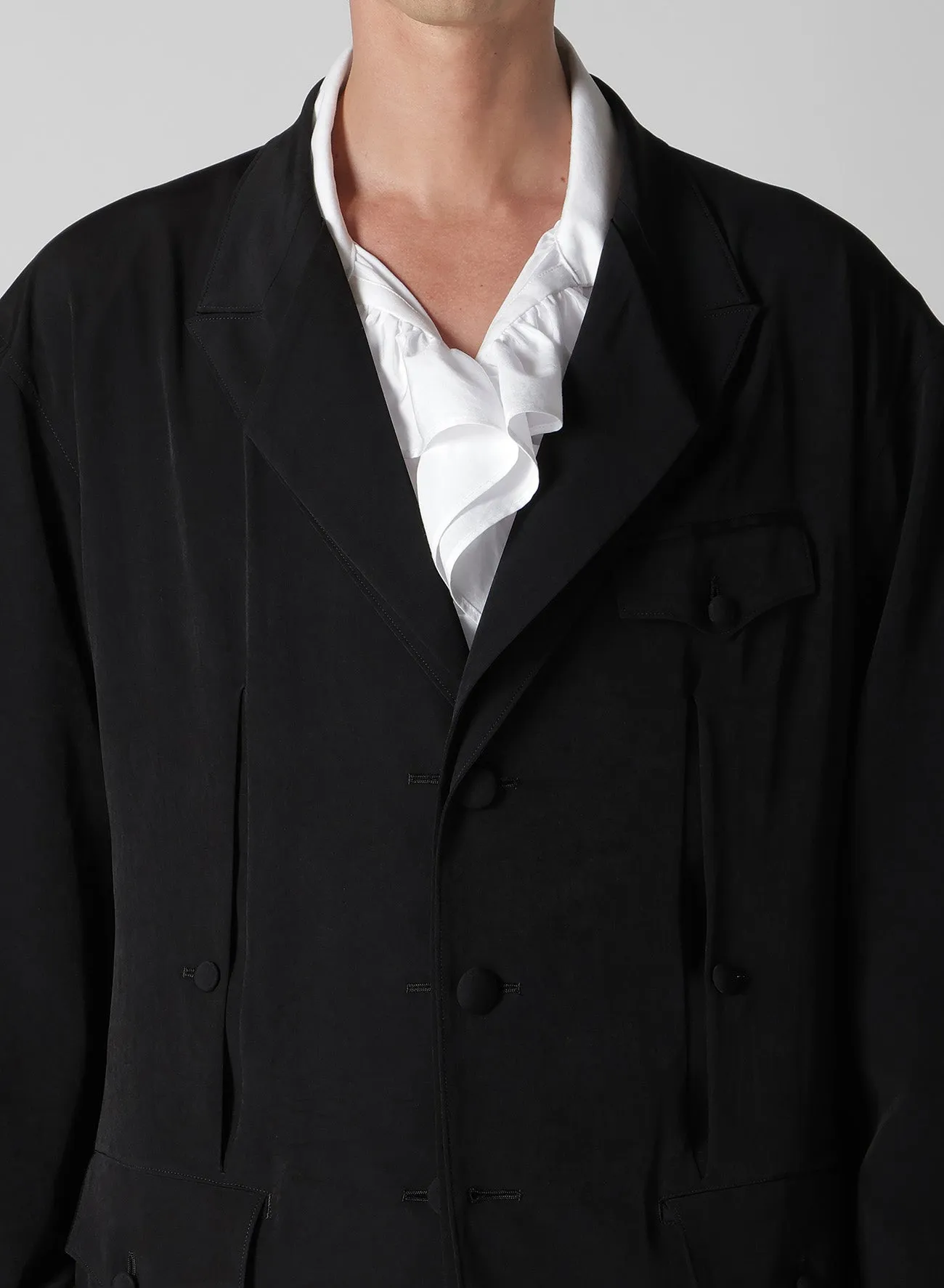 TA TUXEDO FRONT AND BACK OPENED LAPEL JACKET sold by Yohji Yamamoto product image thumbnail 3