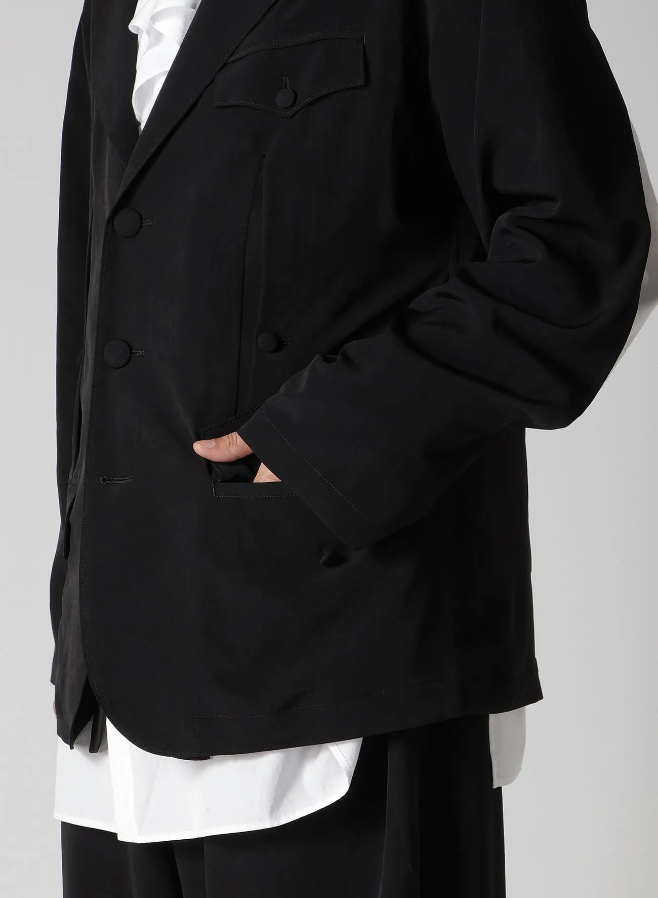TA TUXEDO FRONT AND BACK OPENED LAPEL JACKET sold by Yohji Yamamoto product image thumbnail 4