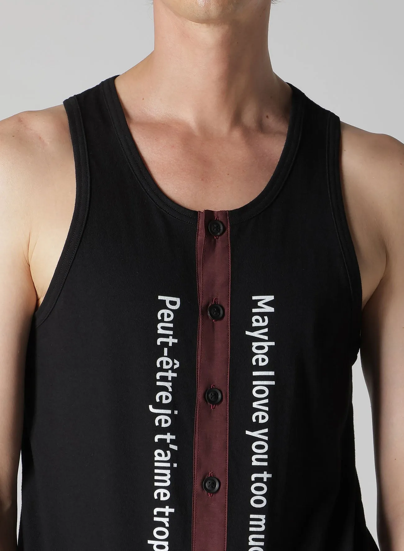 PLAIN STITCH FRONT BUTTON TANK A sold by Yohji Yamamoto product image thumbnail 4