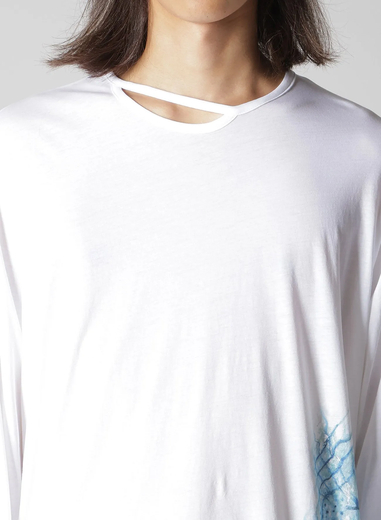 50/-SUPER HIGH TWISTED JERSEY D NECK LINE LONG SLV PT B sold by Yohji Yamamoto product image thumbnail 3