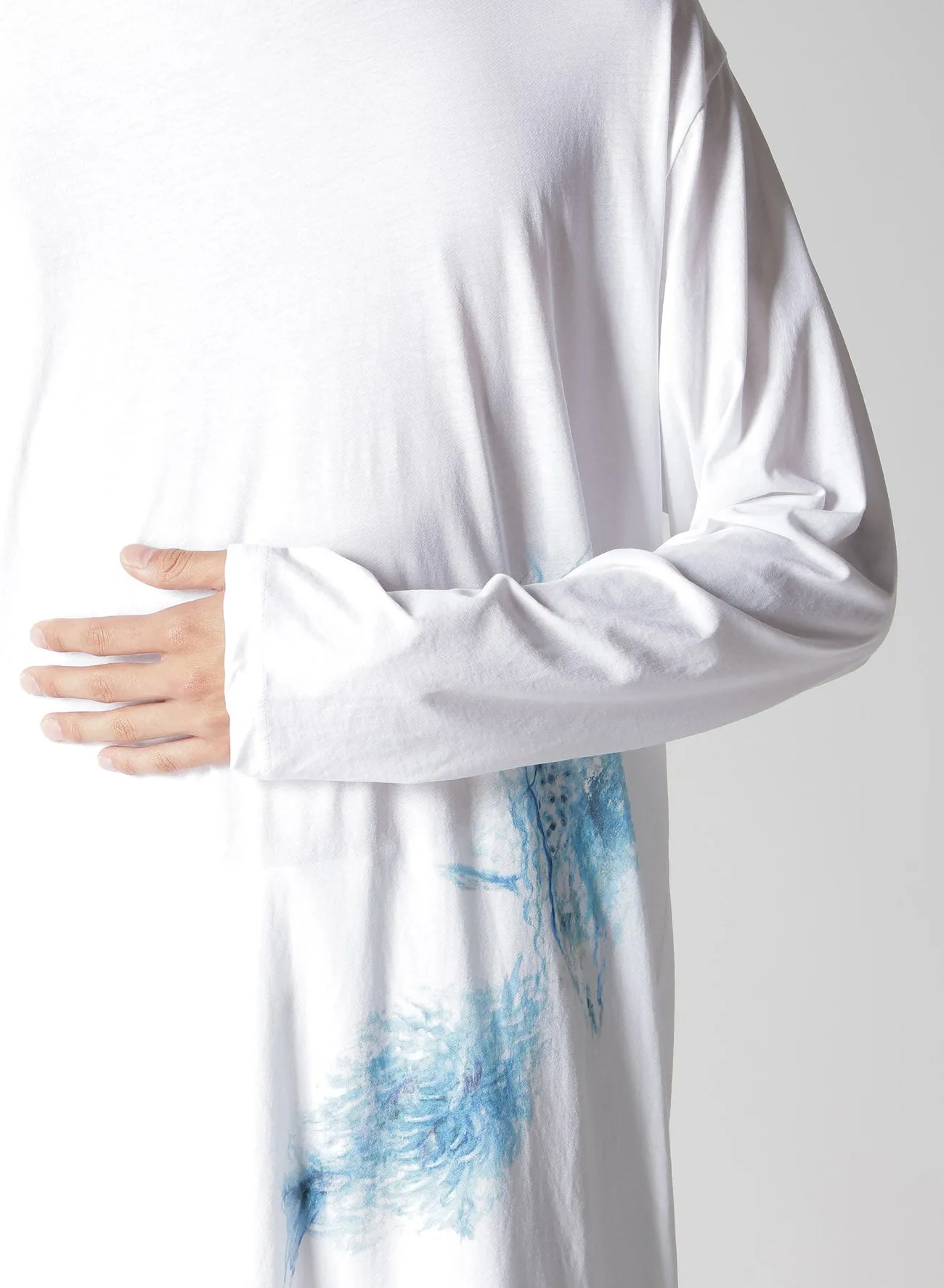 50/-SUPER HIGH TWISTED JERSEY D NECK LINE LONG SLV PT B sold by Yohji Yamamoto product image thumbnail 4