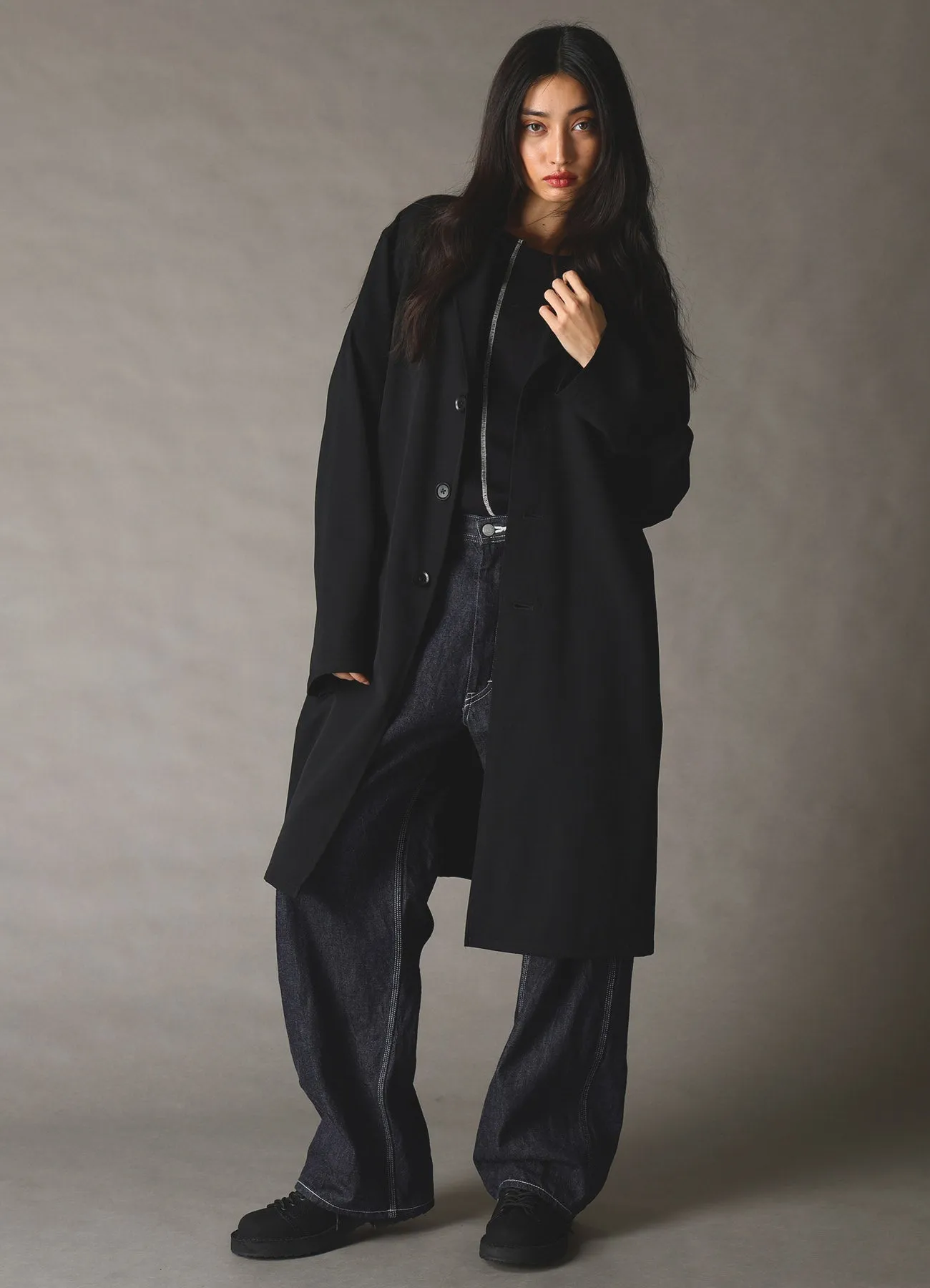 WOOL GABARDINE SHIRT JACKET sold by Yohji Yamamoto product image thumbnail 2