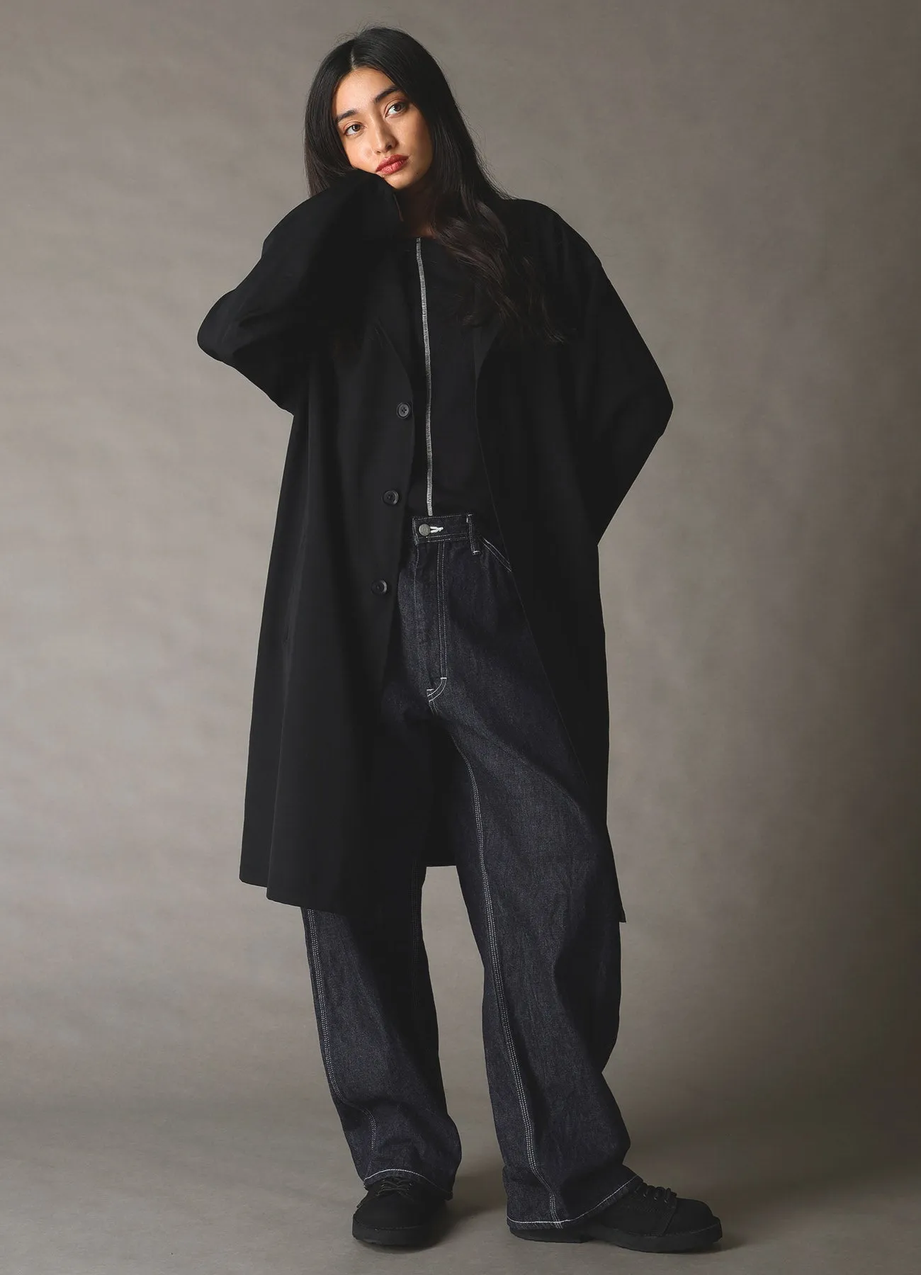 WOOL GABARDINE SHIRT JACKET sold by Yohji Yamamoto product image thumbnail 3