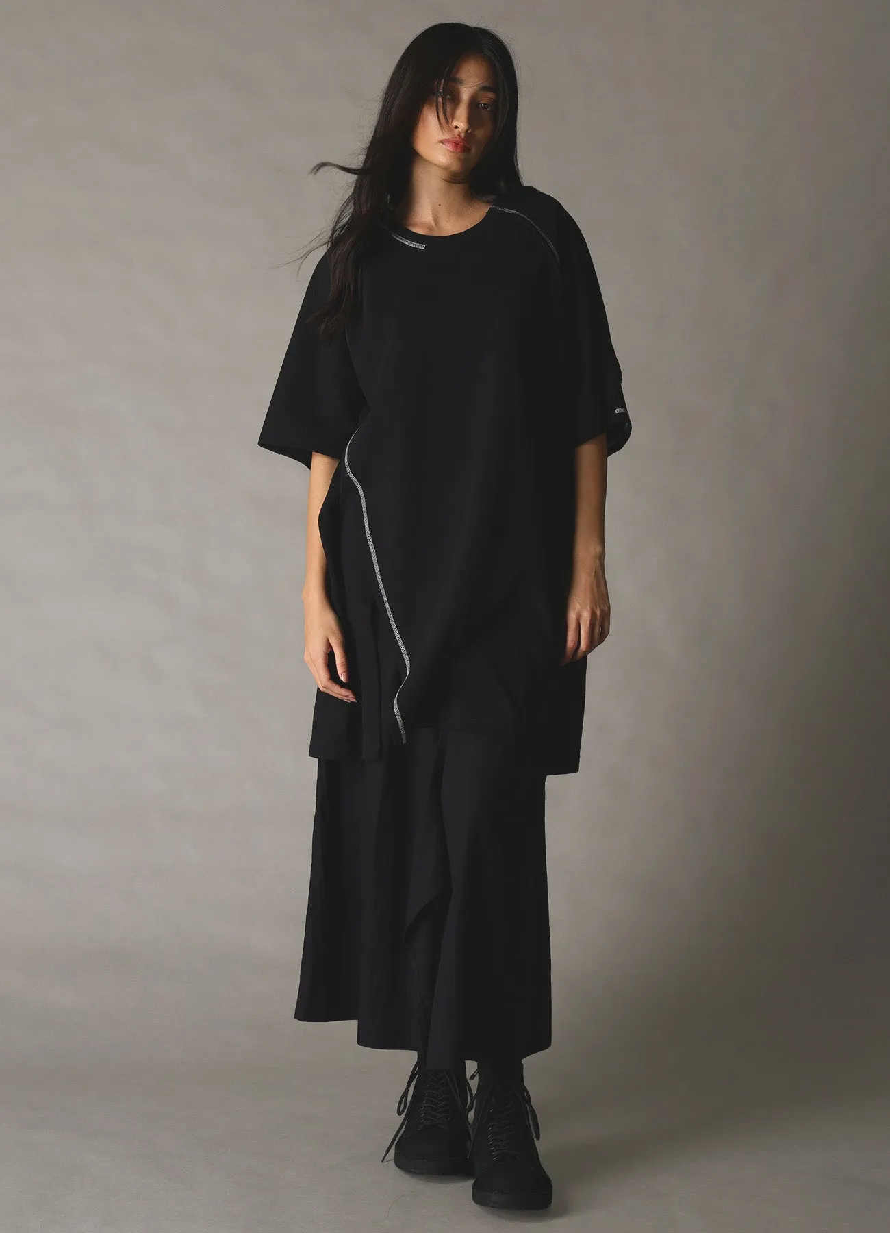 SLUB JERSEY RAGLAN SHORT-SLEEVE T-SHIRT sold by Yohji Yamamoto product image thumbnail 4