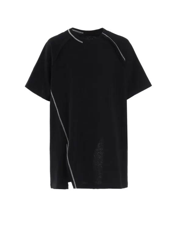 SLUB JERSEY RAGLAN SHORT-SLEEVE T-SHIRT sold by Yohji Yamamoto