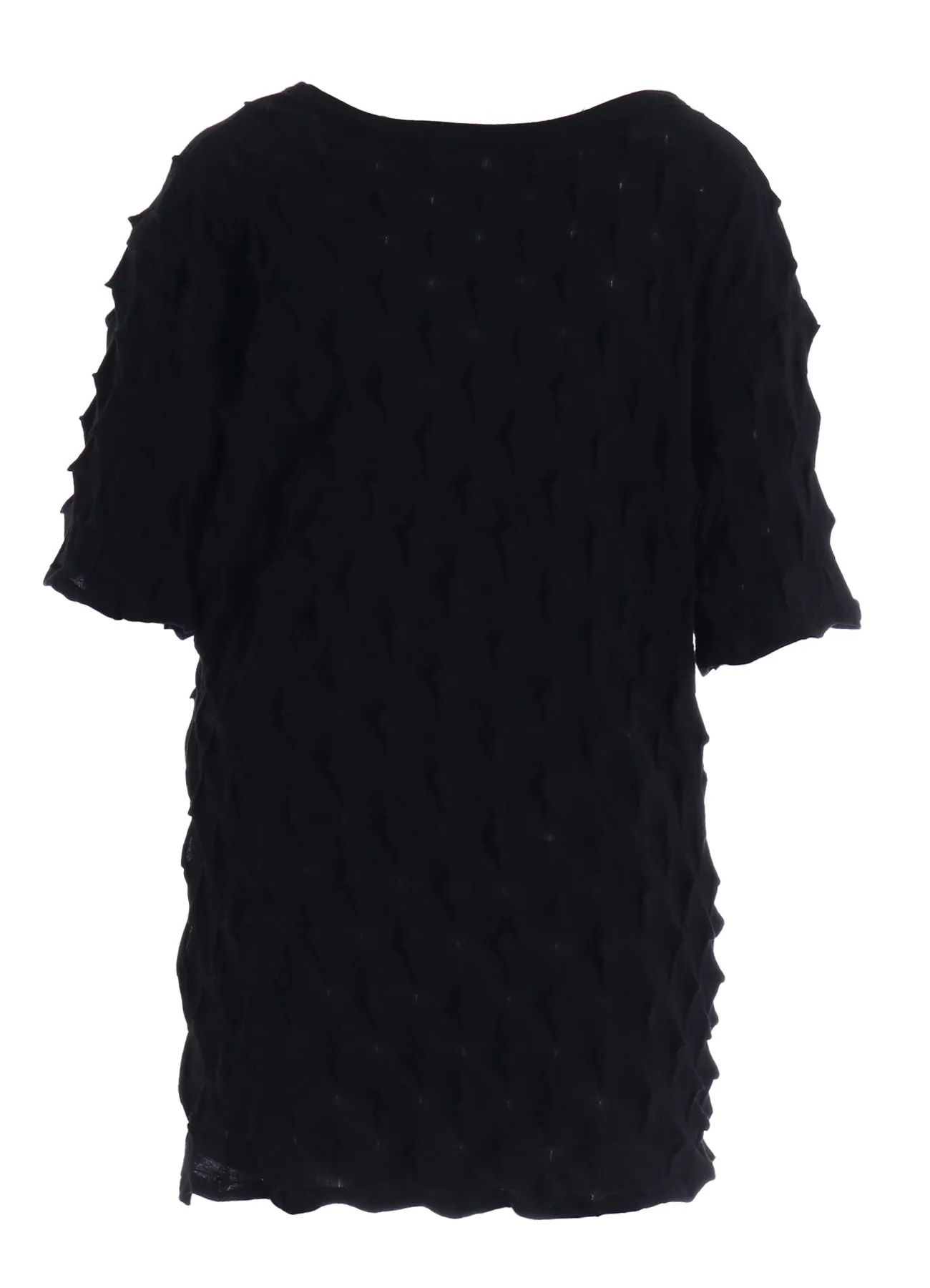 3D LINK STITCH ASYMMETRIC HALF SLEEVE TEE sold by Yohji Yamamoto product image thumbnail 3