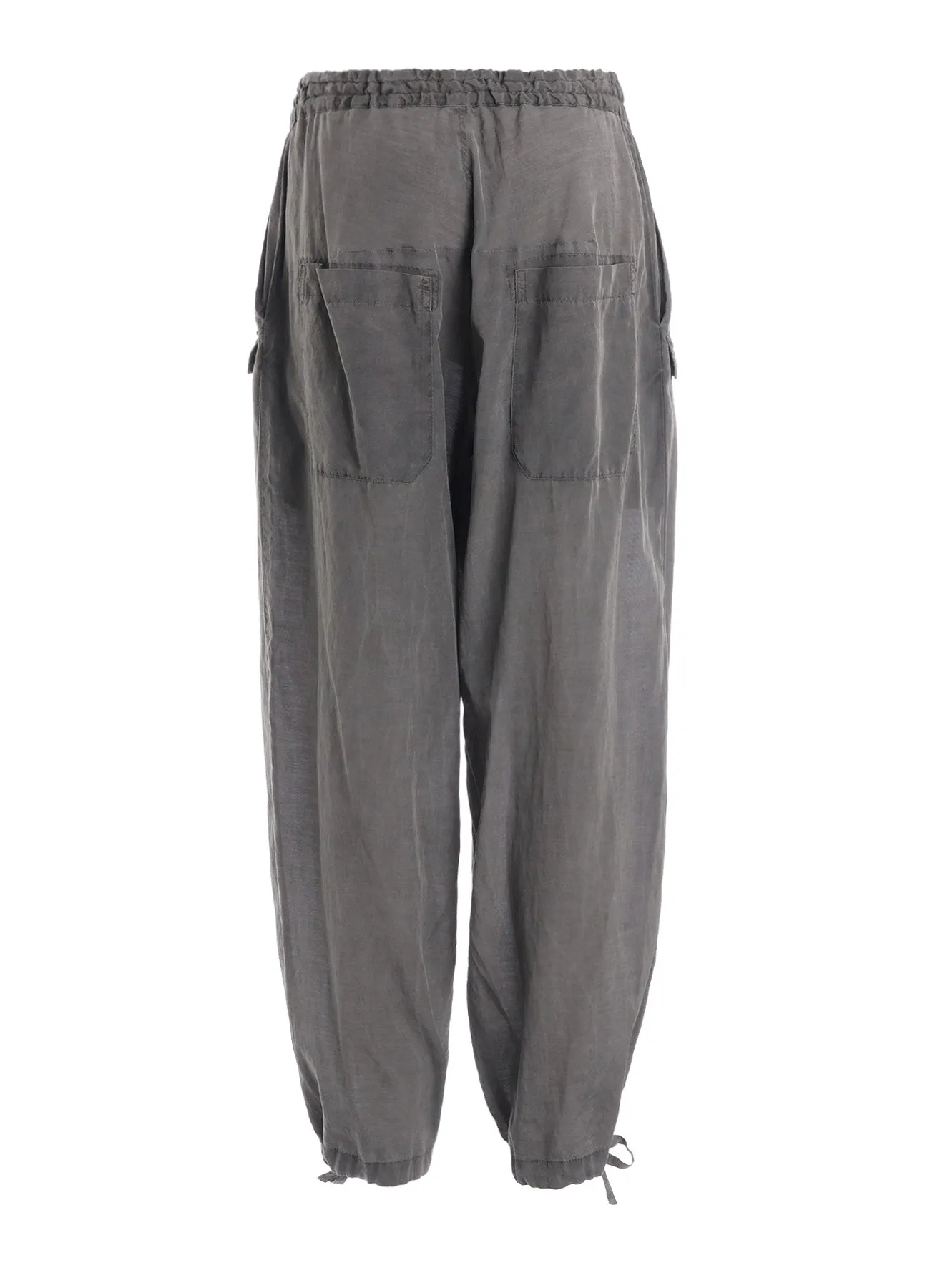 CUPRO/COTTON LAWN GARMENT DYED DRAW STRING PANTS sold by Yohji Yamamoto product image thumbnail 4