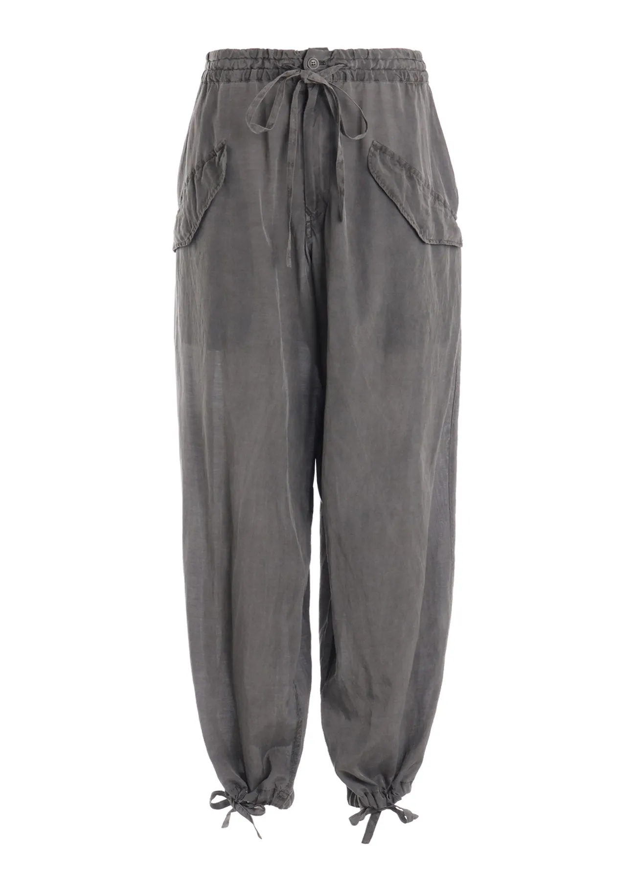 CUPRO/COTTON LAWN GARMENT DYED DRAW STRING PANTS sold by Yohji Yamamoto product image thumbnail 2