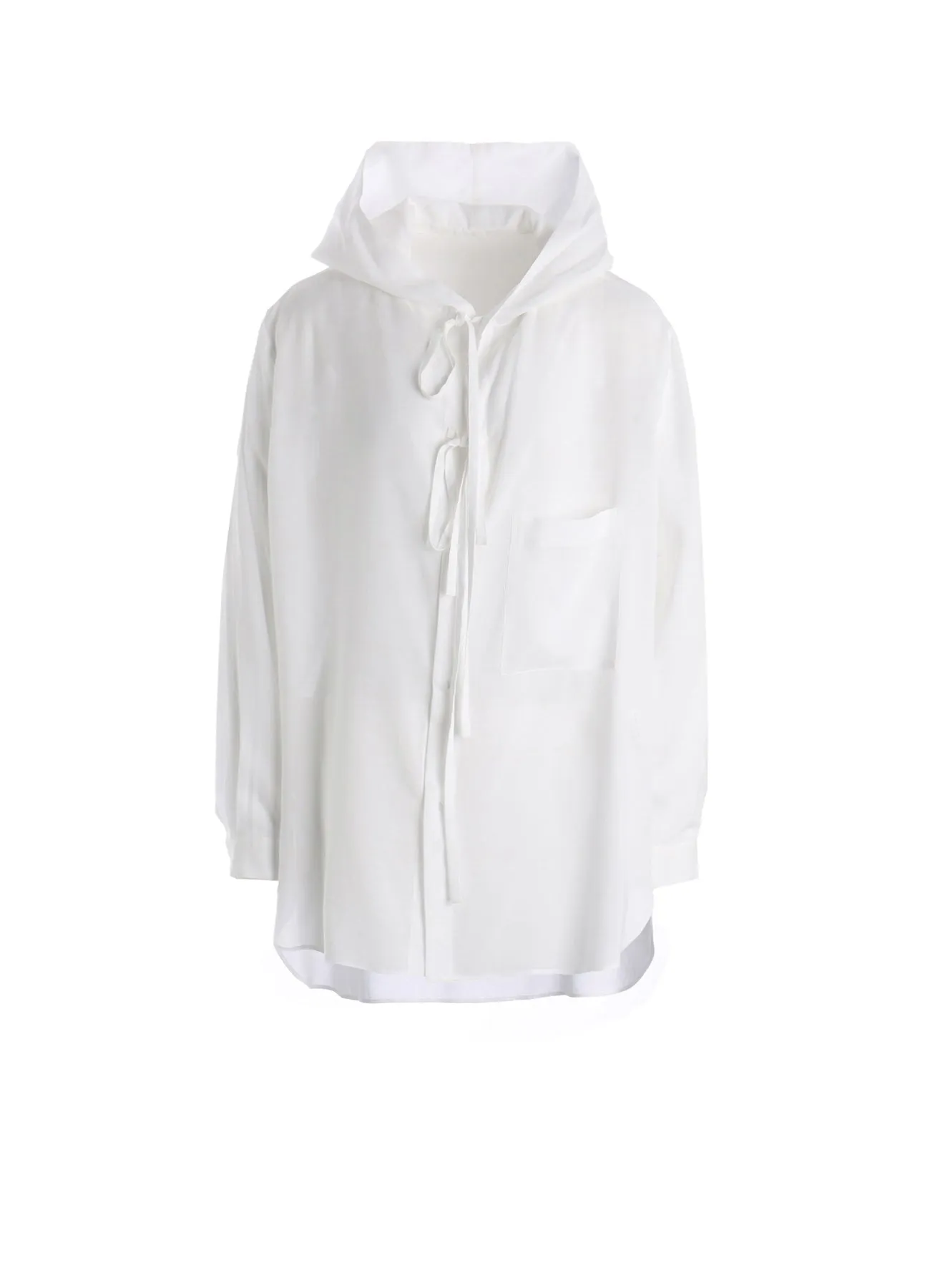 CELLULOSE LAWN HOODED BLOUSE sold by Yohji Yamamoto