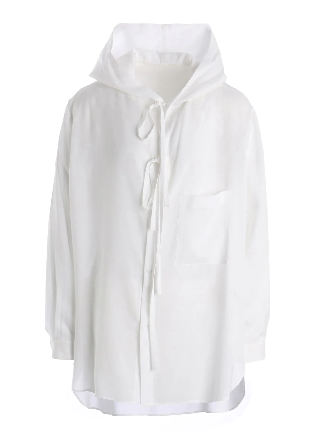 CELLULOSE LAWN HOODED BLOUSE sold by Yohji Yamamoto product image thumbnail 2
