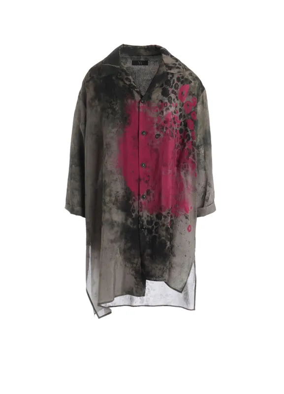 LEOPARD CUPRO BLOUSE made by Yohji Yamamoto