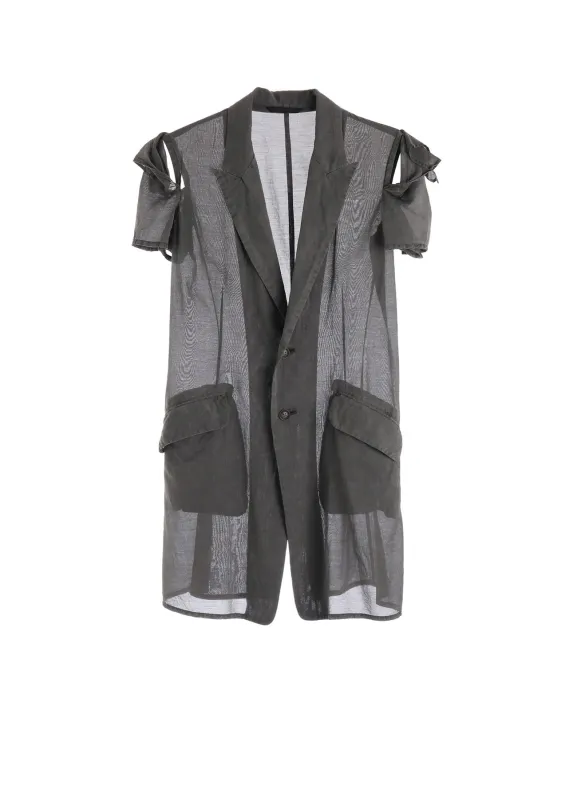 CUPRO/COTTON GARMENT DYED JACKET sold by Yohji Yamamoto