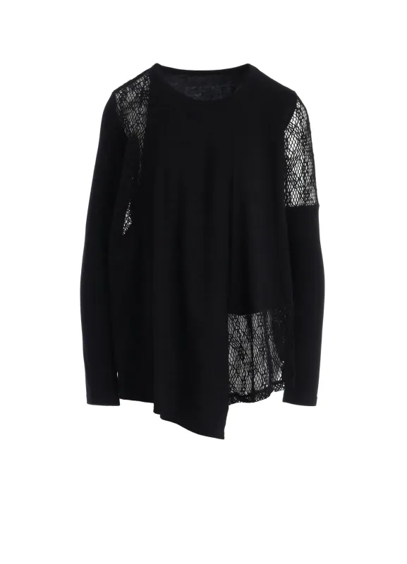 LACE COMBINATION LONG SLEEVE TEE made by Yohji Yamamoto