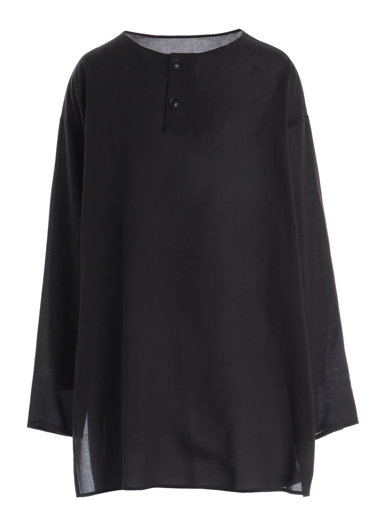 CELLULOSE LAWN HENLEY NECK PULLOVER sold by Yohji Yamamoto product image thumbnail 2