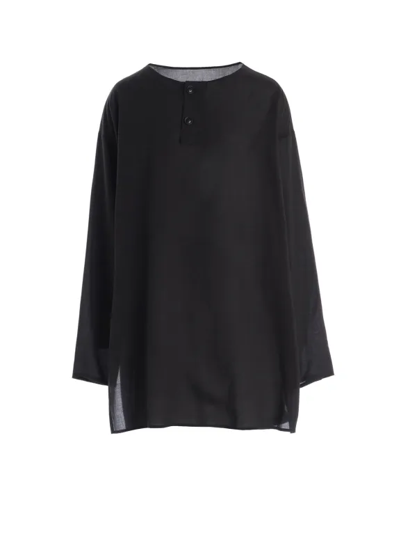 CELLULOSE LAWN HENLEY NECK PULLOVER made by Yohji Yamamoto