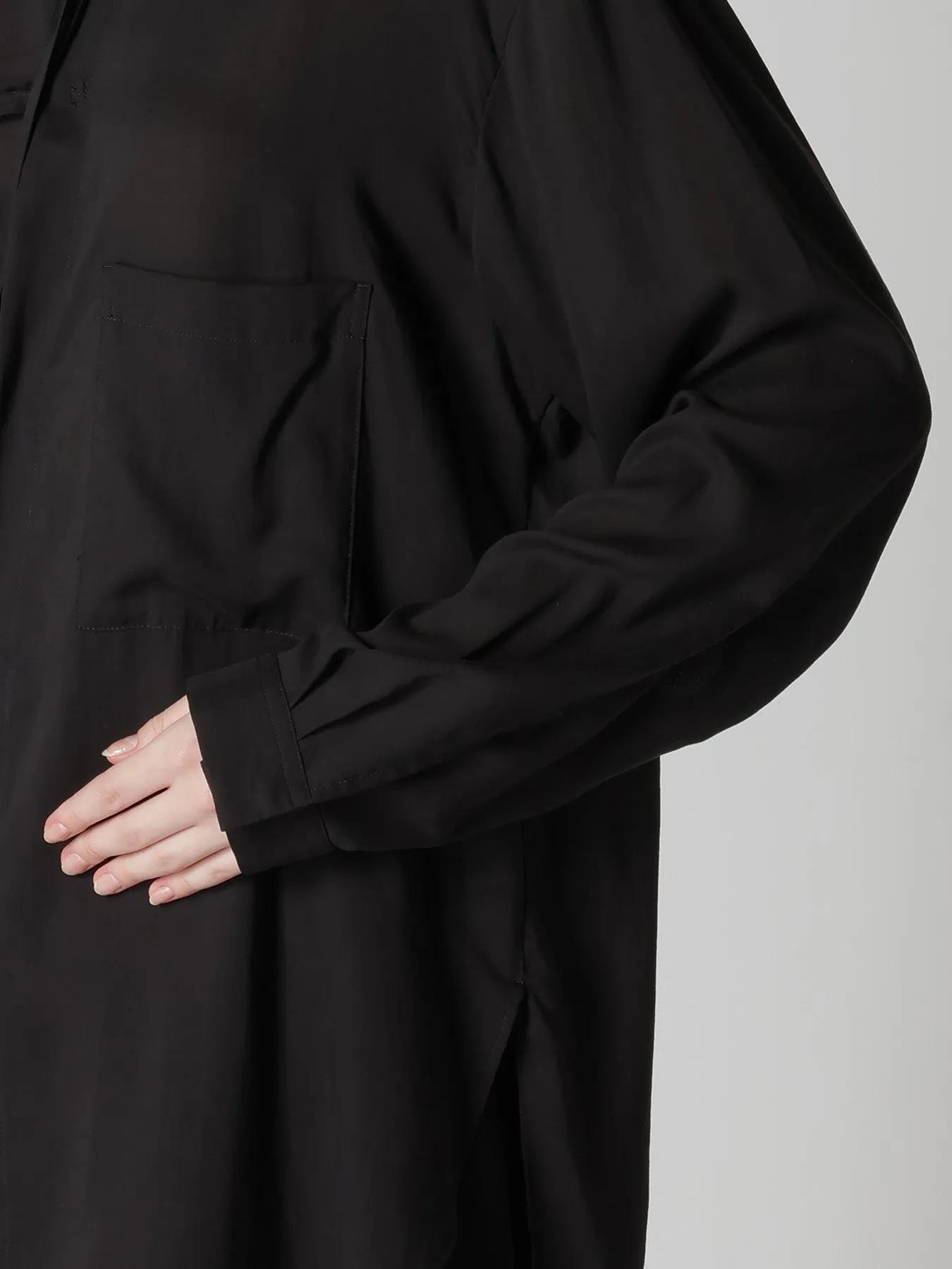 CELLULOSE LAWN HOODED BLOUSE sold by Yohji Yamamoto product image thumbnail 5