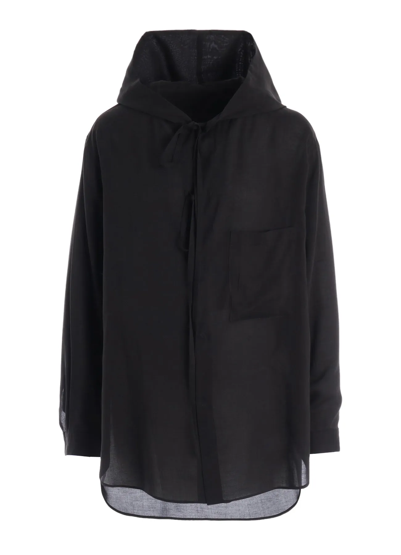 CELLULOSE LAWN HOODED BLOUSE sold by Yohji Yamamoto product image thumbnail 2