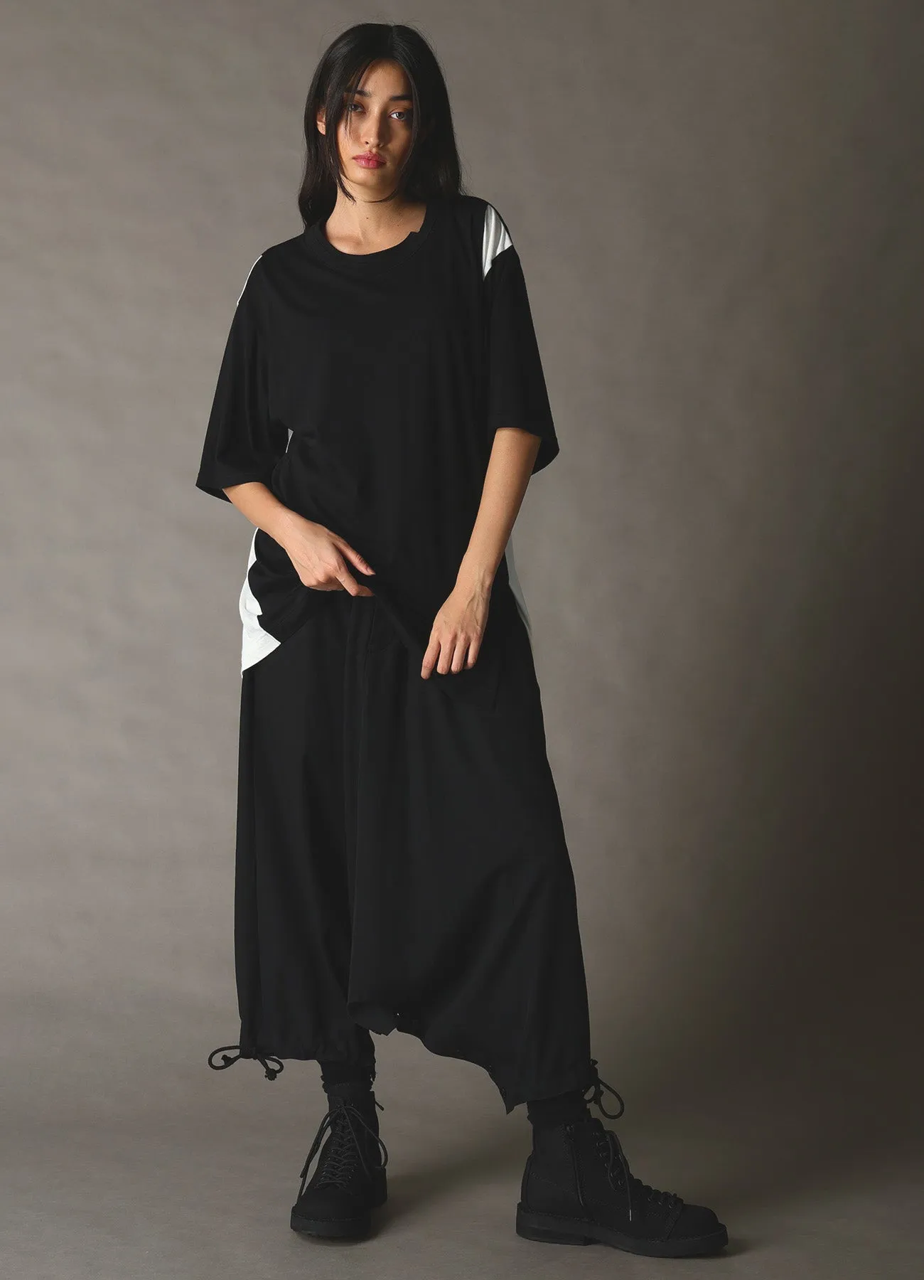 COMBINATION JERSEY MIX T-SHIRT sold by Yohji Yamamoto product image thumbnail 4