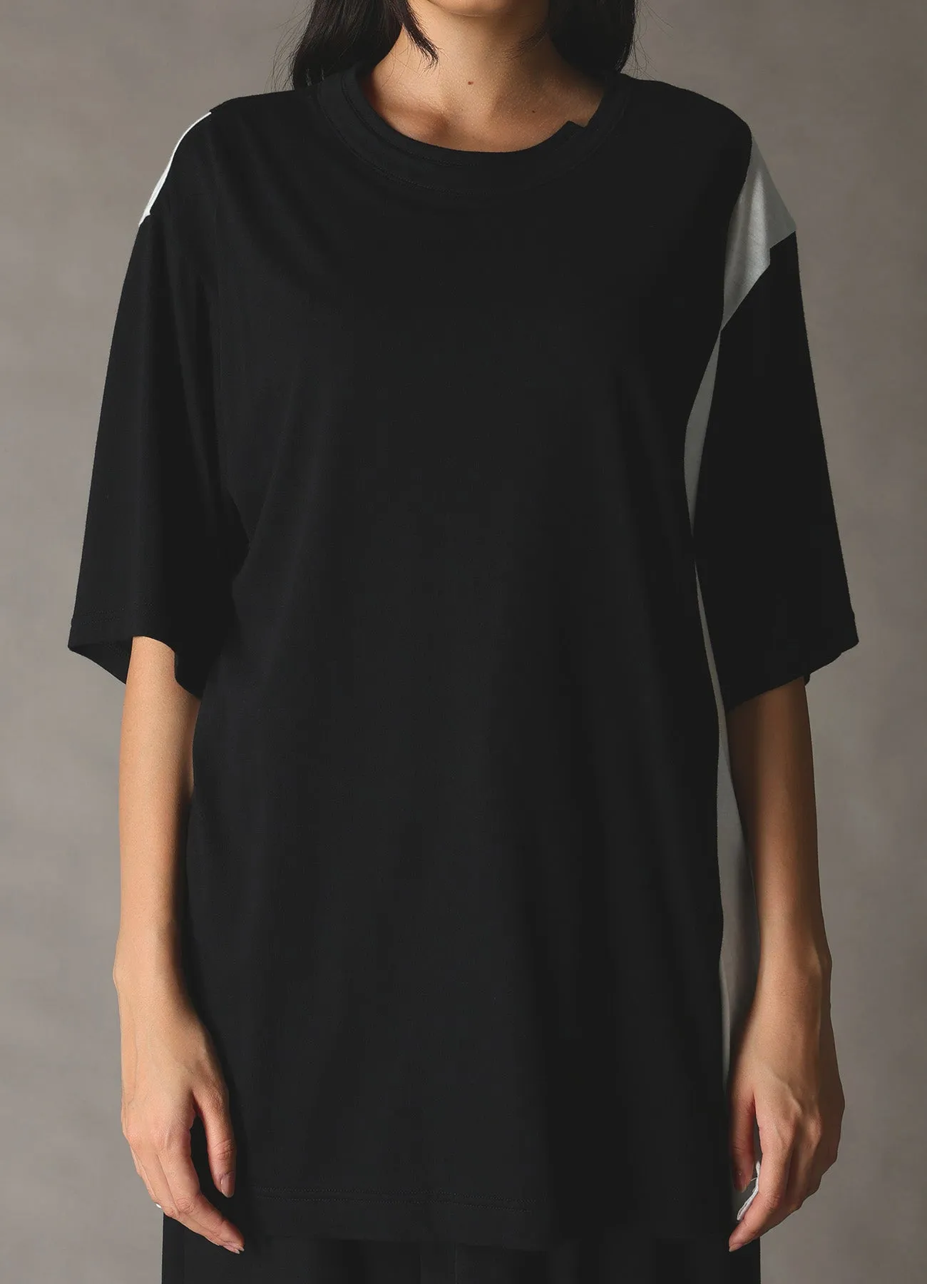 COMBINATION JERSEY MIX T-SHIRT sold by Yohji Yamamoto product image thumbnail 5