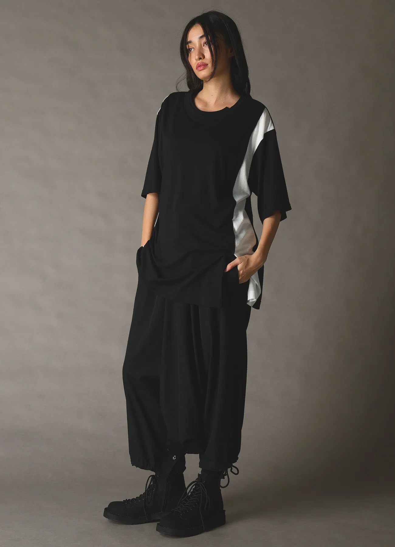 COMBINATION JERSEY MIX T-SHIRT sold by Yohji Yamamoto product image thumbnail 2