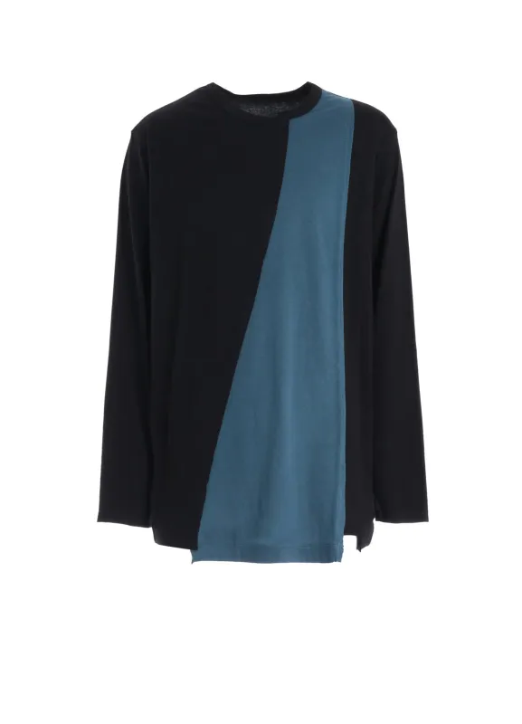 COMBINATION JERSEY LONG SLEEB T-SHIRT sold by Yohji Yamamoto