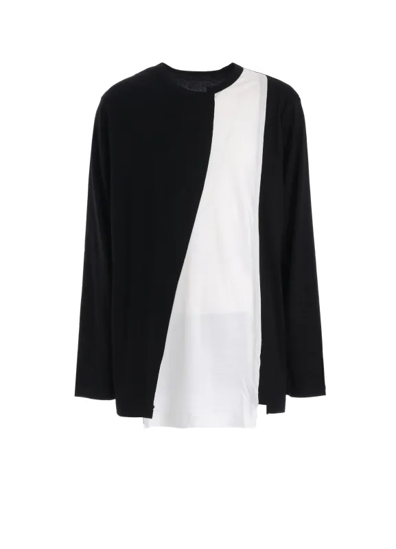 COMBINATION JERSEY LONG SLEEB T-SHIRT made by Yohji Yamamoto