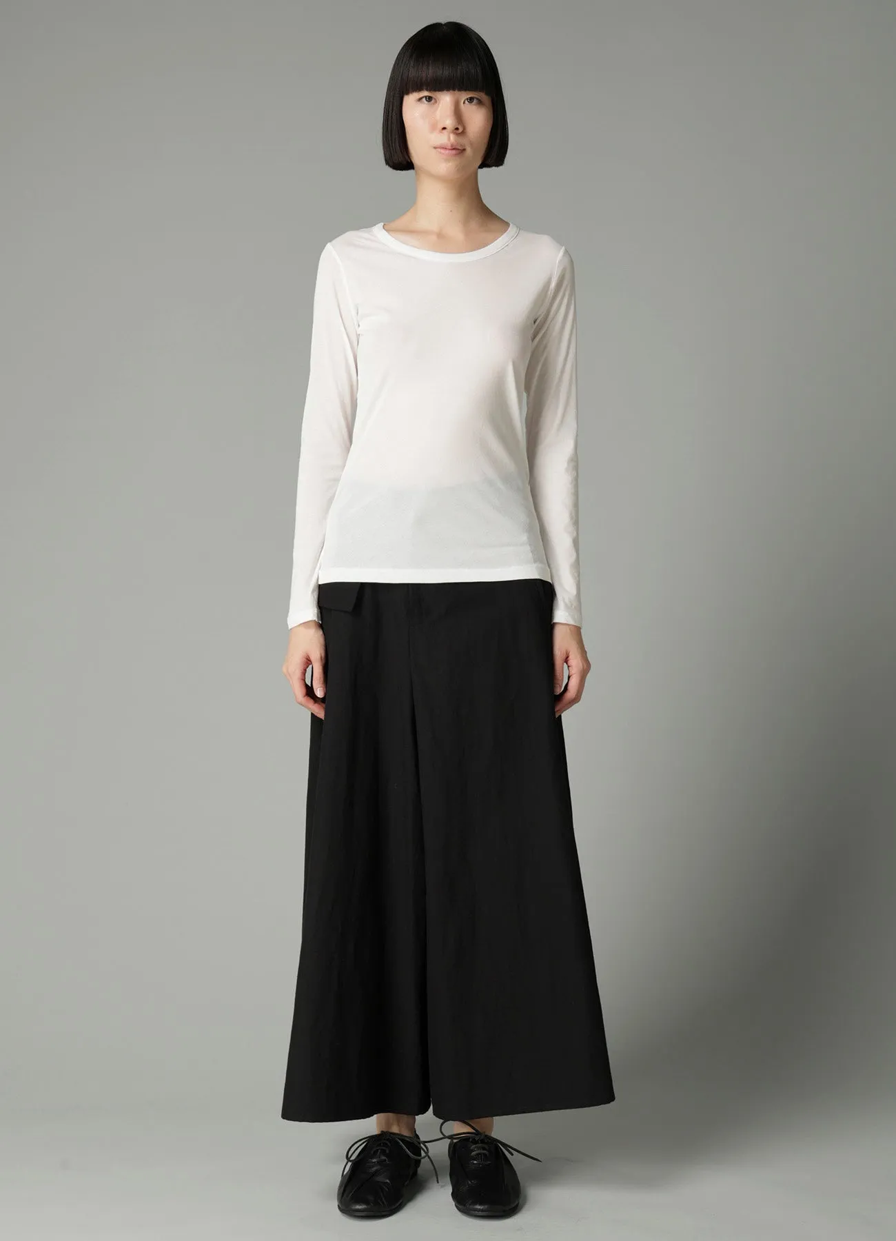 HIGH TWISTED SINGLE JERSEY LONG SLV ROUND NECK T sold by Yohji Yamamoto product image thumbnail 3