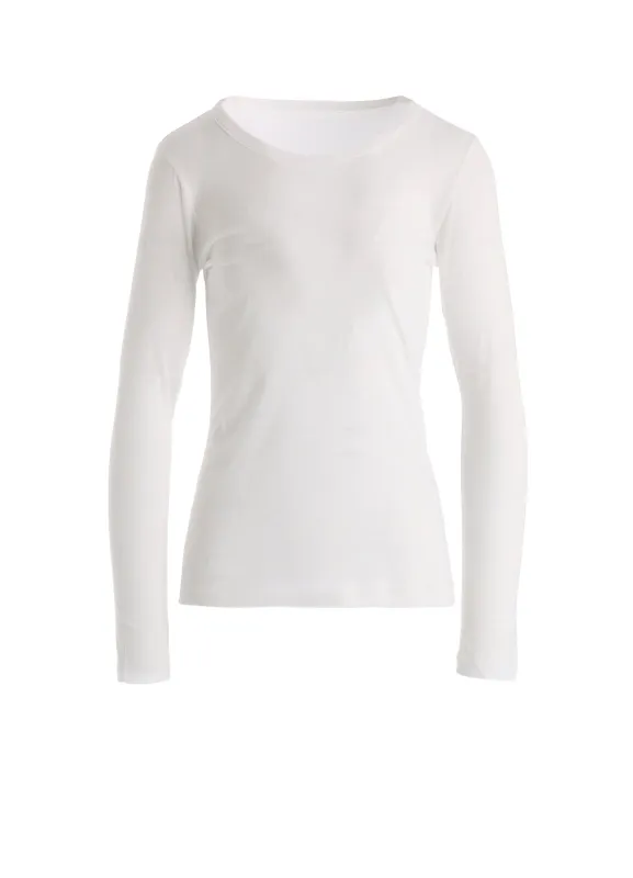 HIGH TWISTED SINGLE JERSEY LONG SLV ROUND NECK T sold by Yohji Yamamoto