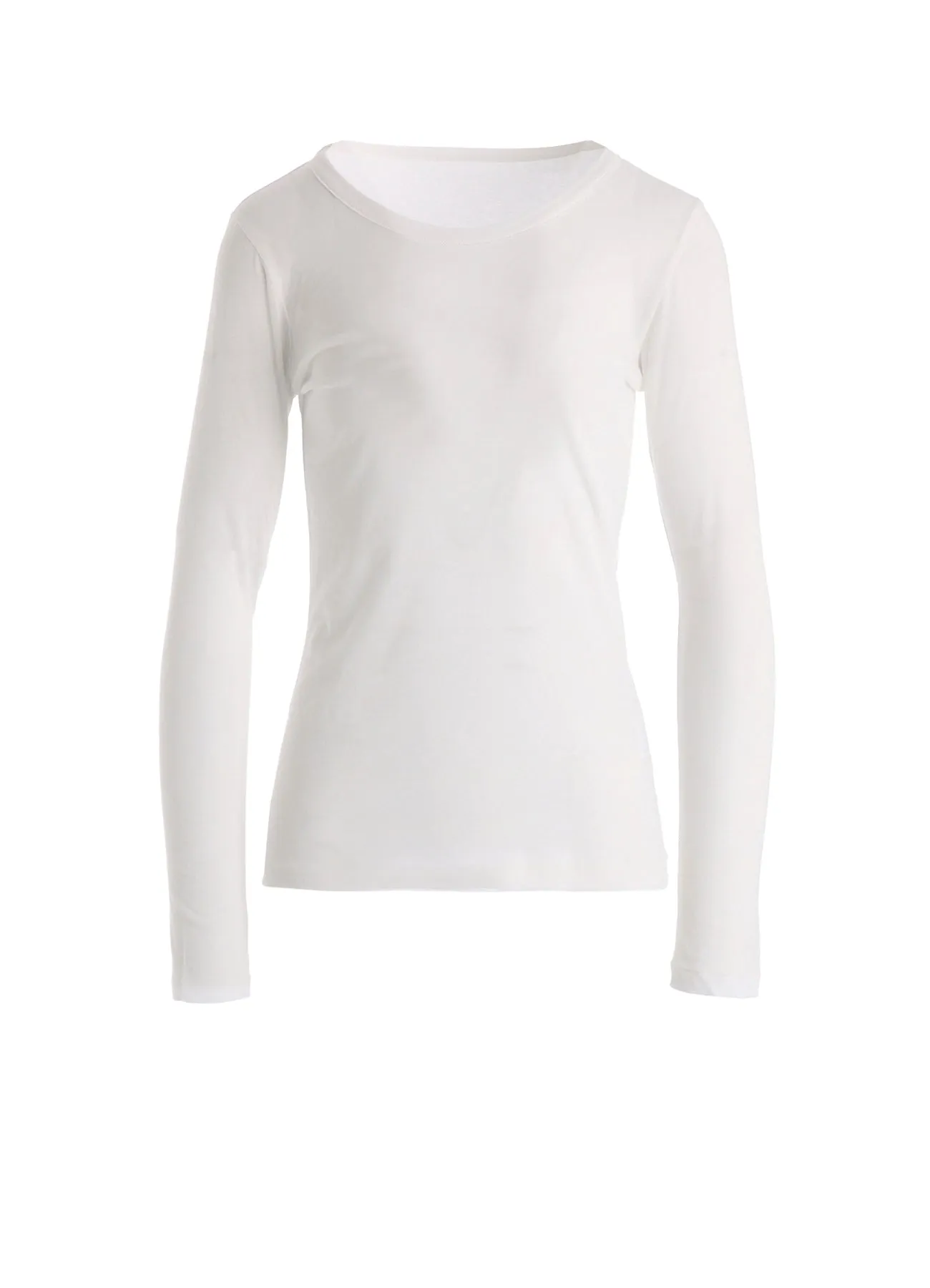 HIGH TWISTED SINGLE JERSEY LONG SLV ROUND NECK T sold by Yohji Yamamoto